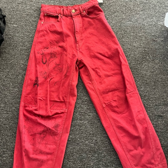 Super cool red BDG jeans BNWT - Picture 5 of 6